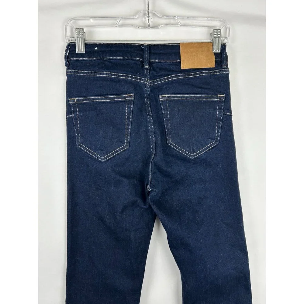 Zara Women’s US Size 4 Dark Wash Mid Rise Bootcut Jeans 33 Inch Inseam - Picture 11 of 16